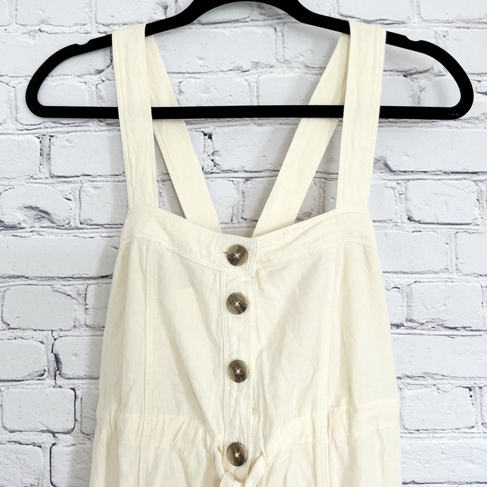New Free People Catch the Breeze Dress Midi Ivory Linen Size XS - Picture 4 of 11